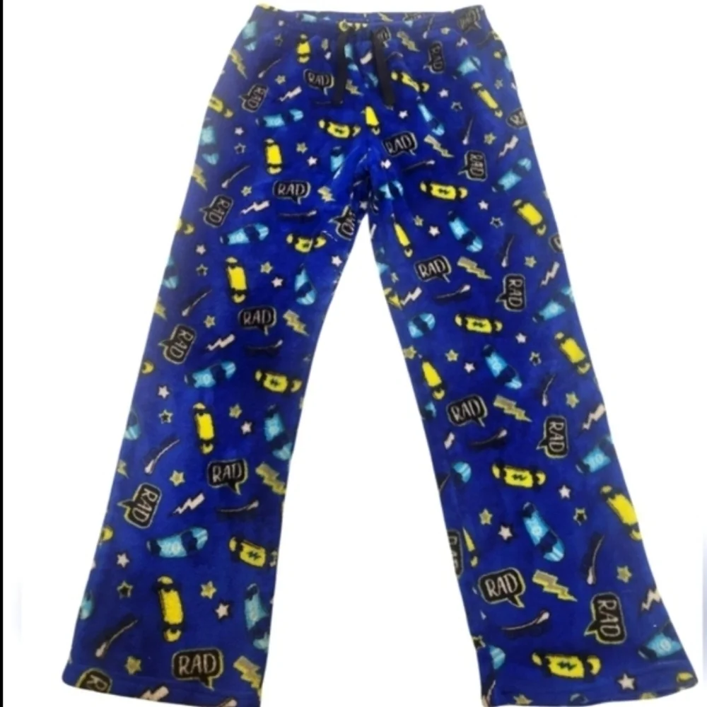 Wonder Nation Blue Pajama Bottoms with Fun Print